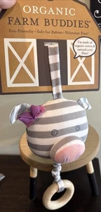 Organic Farm Buddies Penny Pig Waggling Pull Toy NWT Plush Toy - Picture 1 of 11