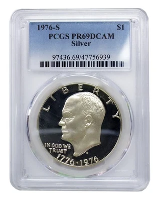 1976 -S Silver Eisenhower (IKE) Dollar Proof PCGS PR69DCAM - Image 1 of 3