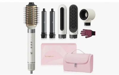 6 in 1 Hair Striller, 110,000 RPM Hair Dryer Brush, Automatic Wrap Curlers Brush - Image 1 of 4