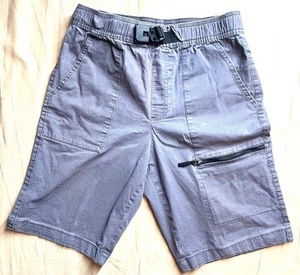 Wonder Nation Boys Large 16 Gray Cargo Shorts Shoestring In Waistband - Picture 1 of 4