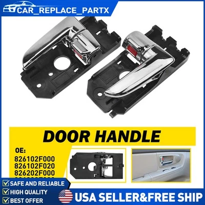 Manija de puerta interior cromada delantera/trasera izquierda derecha 2 piezas para Kia Spectra Spectra5 Foto 1 de 4