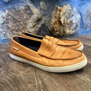 Men's Cole Haan Brown Nantucket Leather Penny Loafers Flat Slip On Shoes Size 9M - Picture 1 of 9