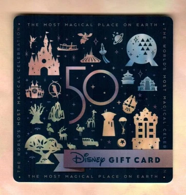 DISNEY WORLD 50th Anniversary ( 2021 ) Gift Card ( $0 ) - Image 1 of 2