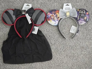 NUEVO Lote De 2 Disney Star Wars Darth Vader & Empire Strikes Back 45th Minnie Ears - Imagen 1 de 8