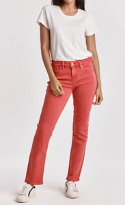 Dear John Denim Blaire Straight Leg Jeans - Size 26, Viva Magenta Color, NWT - Picture 1 of 7