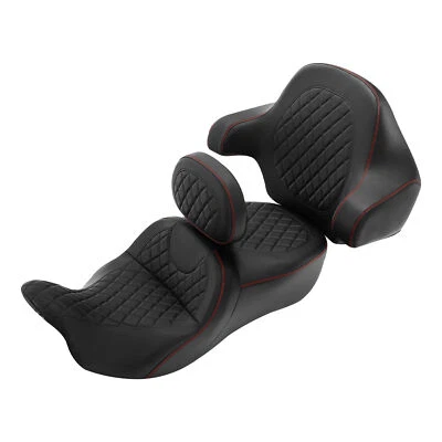 Almohadilla de respaldo y asiento de pasajero para Harley Touring Road Glide 2014-23 Foto 1 de 4