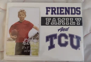 Friends Family and Texas Christian University TCU 2x3 Wood Tabletop Photo Frame - Picture 1 of 4