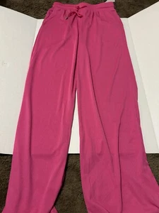 Love Poem Wide Leg Flowy Pants Women’s Medium Fuchsia Stretchy Pull-On NWT E41 - Picture 1 of 3