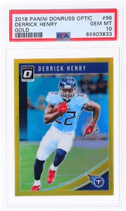 2018 Donruss Optic Derrick Henry Gold #96 /10 PSA 10 - Picture 1 of 2