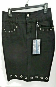 Hydraulic Collection kniehoher langer silberner Rock mit Schmuckverzierung Größe: 8 neu mit Etikett - Bild 1 von 10