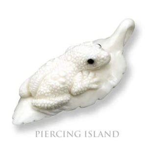 Amulett Anhänger inkl Band Frosch Bone Knochen Handarbeit Design PB228 - Bild 1 von 1