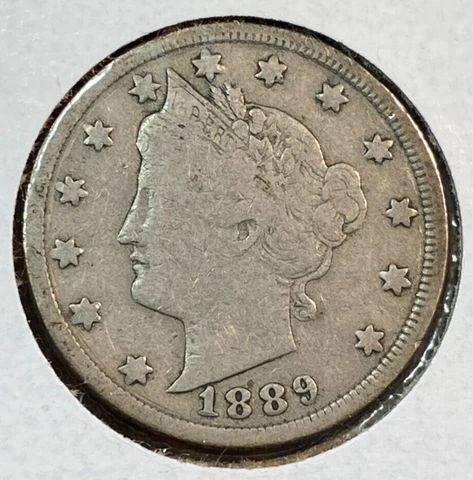 1889 Liberty Nickel Nice Original Fine+ CHRC Cover