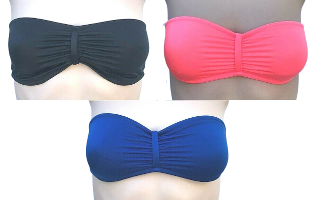 VICTORIAS SECRET VERY SEXY RUCHED BANDEAU BRA UNLINED STRAPLESS SIZE S M L NWT  - Image 1 of 1
