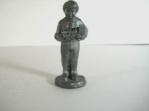 Ricker Christmas Pewter Boy With Train 3-1/2" Figurine 1992 Signed #6512    - Bild 1 von 7