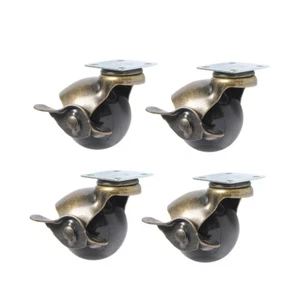 4pcs 1.5'' Caster Antique Brass Ball Chair Caster Furniture Wheel - Picture 1 of 12