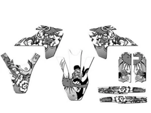 2016-2018 TC 65 ZANY White Senge Graphics Kit Compatible with Husqvarna - Picture 1 of 10