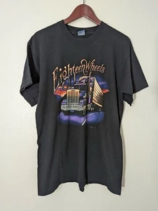 Vintage Eighteen Wheels Kathy Mattea Semi Truck T Shirt Single Stitch Size Large - Picture 1 of 5