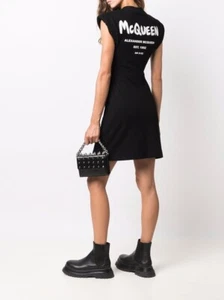 ALEXANDER MCQUEEN Italy Women's Black Dress Size N/A $1450 NWOT #1 - Picture 1 of 8