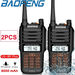 Baofeng UV-9R Plus Walkie-Talkie 8000mAh Handfunkgeräte GroßeReichweite +Headset - Photo 1/11