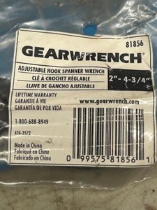 GEARWRENCH 2" to 4-3/4" Adjustable Hook Black Oxide Spanner Wrench, 81856 - Picture 1 of 10