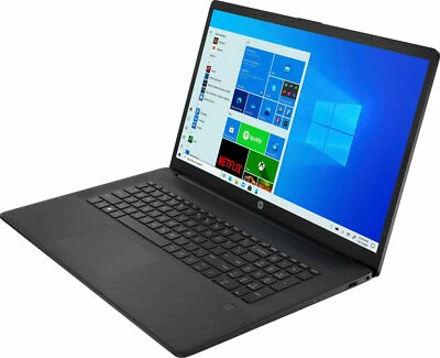 Portátil HP negro 17 pulgadas HD Intel Core i3 Windows 10 u 11 cámara web USB tipo C