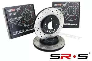 SRS Front Disk Drill Brake Rotors For 1994-2004 Mustang Cobra Drilled - Picture 1 of 2