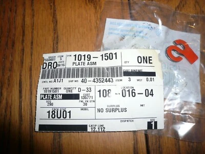 NOS OEM Genuine 10191501 Oldsmobile Cutlass Supreme S Name Plate Emblem Red  - Image 1 of 2