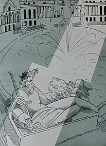 VERSAILLE QUI DORT illustré par Jean-Emile Laboureur Gazette du Bon Ton EO 1920 - Picture 1 of 5