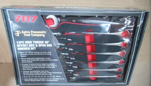 ASTRO 7117 12PC. HIGH TORQUE 90 DEGREE OFFSET BOX & OPEN END WRENCH SET - Picture 1 of 14
