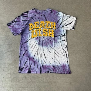 Deathwish Skateboards Mens T-Shirt Purple Tie Dye Short Sleeve Tee Size L - Picture 1 of 5