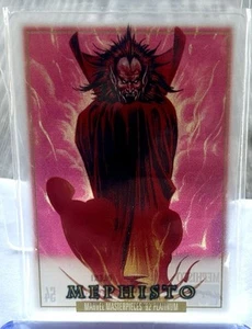 2024 Skybox Marvel Masterpieces 92 Platinum #54 MEPHISTO 🔥 PLEXI SP - Bild 1 von 2