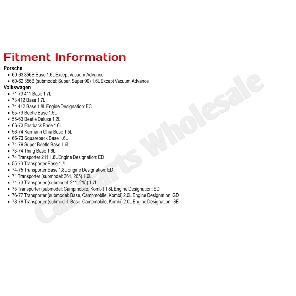 Distributor For 1955-1979 VW Volkswagen Transporter Beetle Electronic Style - Image 1 of 4