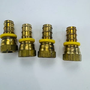 Qty: 4 Tompkins 4311-12-12 Brass Push-On Hose Barb 12 12FJX 3/4 in x 1-1/16-12  - Picture 1 of 4
