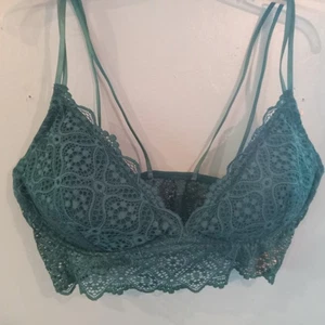 XL Auden Lace Lightly Lined Bralette Bra Women's XLarge Emerald Green - Picture 1 of 6
