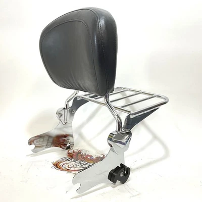 Genuine Harley Touring 1997-2008 Chrome Passenger Backrest W Luggage 52933-97 - Image 1 of 4