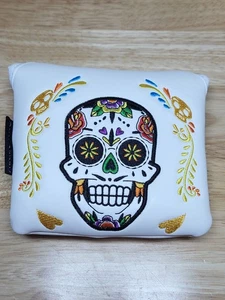Skull Pattern Golf Club Head Cover Mallet Putter Cover with Magnetic Closure - Bild 1 von 4