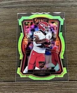 2017 Select Kareem Hunt Rookie Prizm Premier Level Green 49/49 Last Print #129  - Picture 1 of 2