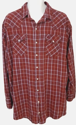Vtg. Dee Cee Brand 2XL Flannel Shirt Western Wear Long Sleeve Pearl Snaps Cotton - Image 1 of 4