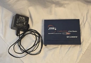 Linksys / Network Everywhere (NR041-WM) Wired Cable/DSL 4-Port Router & Power - Zdjęcie 1 z 1
