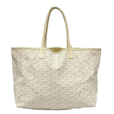 Auténtico Bolso de Mano GOYARD Saint Louis PM Cuero Lona Recubierta Blanco V******** Foto 1 de 4