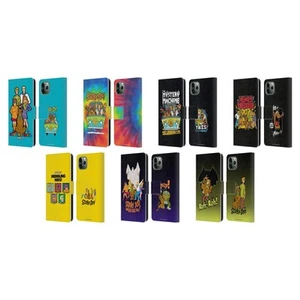 OFFICIAL SCOOBY-DOO MYSTERY INC. LEATHER BOOK CASE FOR APPLE iPHONE PHONES - Picture 1 of 13