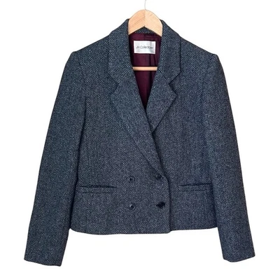 Blazer JH Collectibles Vintage Gris Lana Mohair Tweed Oficina Negocios Talla 6 Foto 1 de 4
