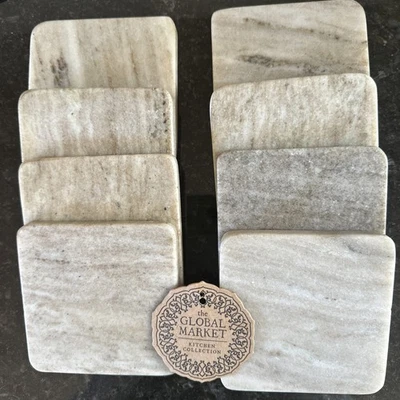 Juego de 8 montañas rusas de mármol pesado hechas en la India NUEVO Foto 1 de 2