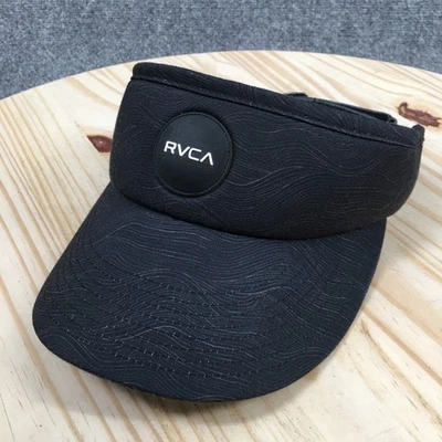 Chapéu viseira RVCA unissex cinza tamanho único ajustável aba curva logotipo bordado - Imagem 1 de 4