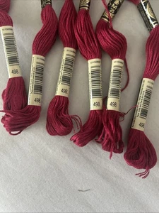 DMC Floss #498 RED6 skeins Brand New - Picture 1 of 1