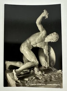Roma Museu Capitolino Combattente (Iv Secolo A. C.) Real Photo RPPC Postcard - Picture 1 of 3