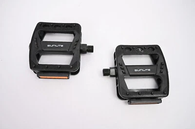 Pedales de plataforma Sunlite Cruiser 9/16" agarre de superficie de plástico carretera BMX MTB bicicleta Foto 1 de 4