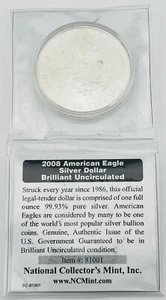 2008 $1 American Silver Eagle 1 oz Brilliant Uncirculated - Picture 1 of 9