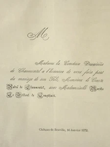 Ahijado De Longthuit Andre Chaumontel Faire Ccl Boda Castillo Texas 1872 - Bild 1 von 2