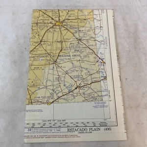 Vintage Estacado Plain Aeronautical Chart - No. 406 - 1968 - Aviation Map, 38th - Picture 1 of 8